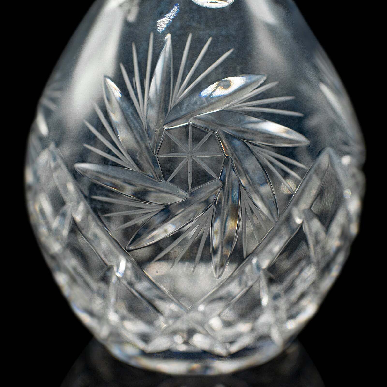 Home Decor Vintage Liqueur Decanter, English, Cut Crystal Glass, Mid 20th Century, C.1960 photo