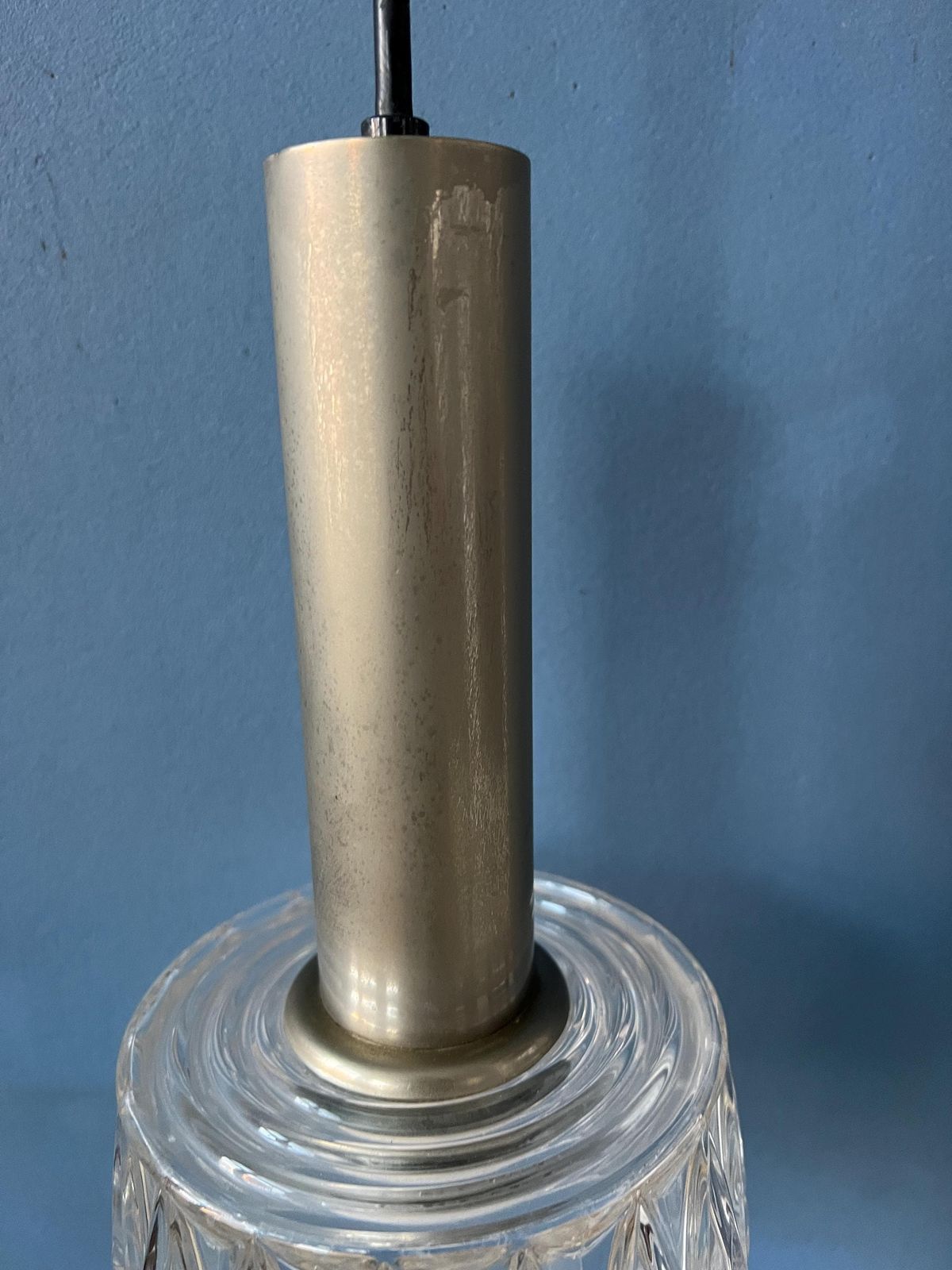 photo for sale Mid Century Kristalglazen Hanglamp
