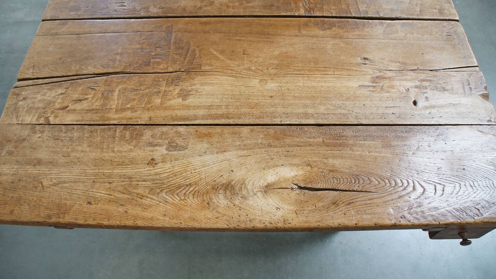 Characterful, Beautiful And Practical Square Antique Dining Table Made Of Elm Wood photo vintage