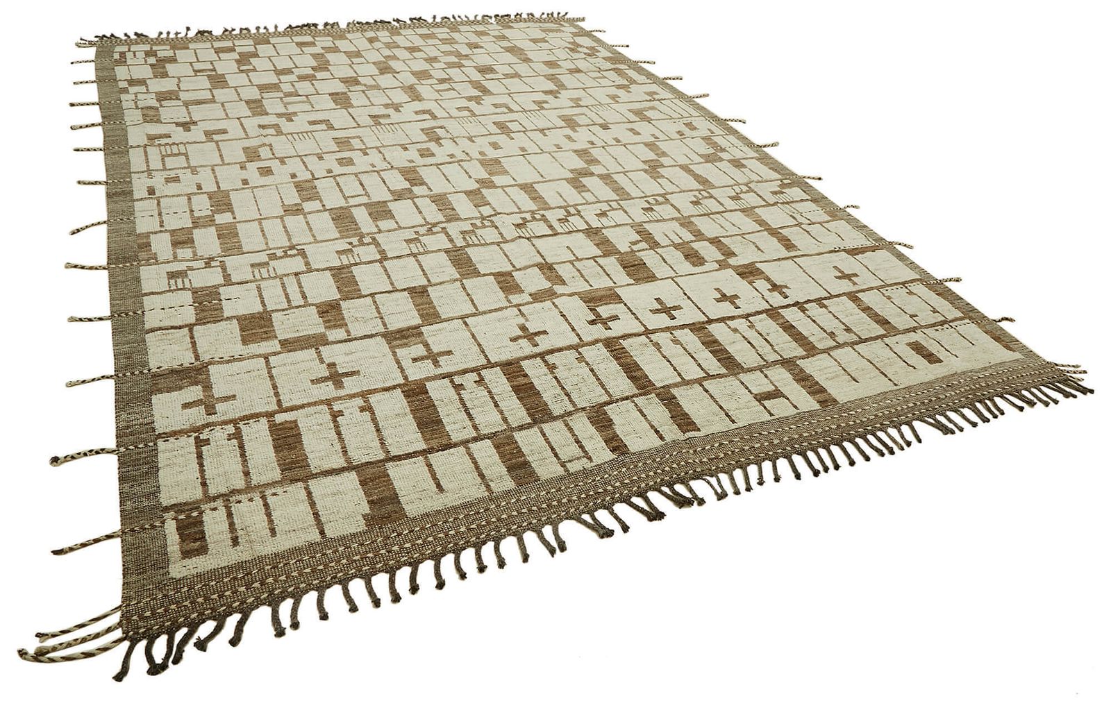 Handmade Beige Modern Tribal Rug 278 Cm X 396 Cm photo furniture