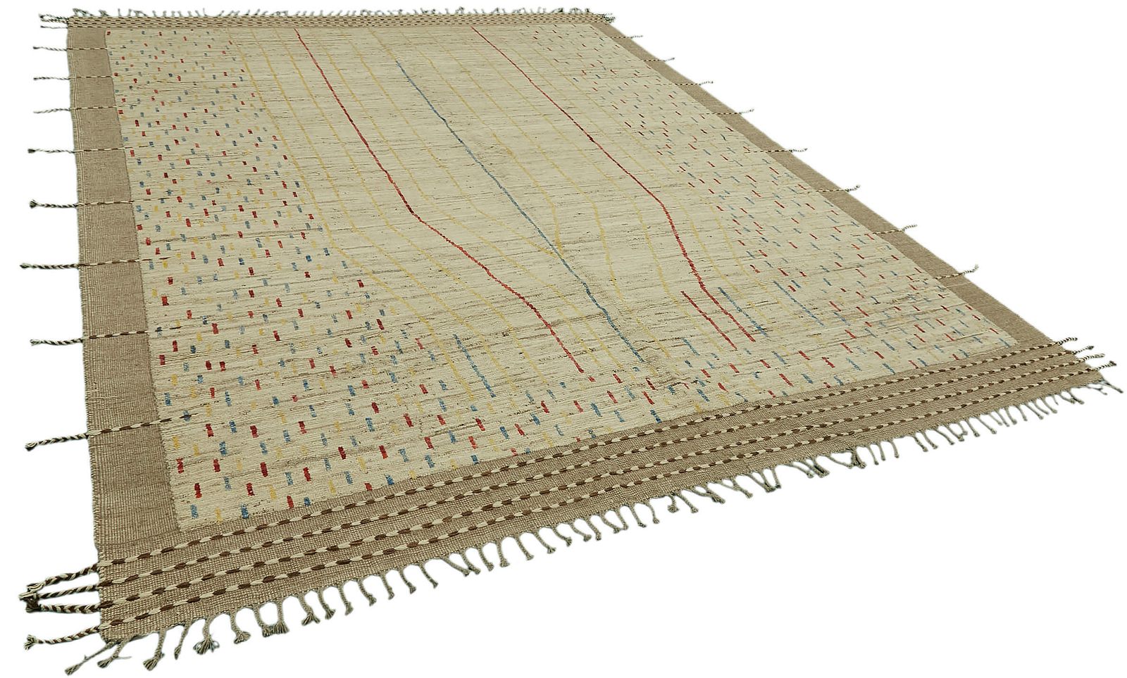 Handmade Beige Modern Tribal Rug 268 Cm X 368 Cm photo furniture