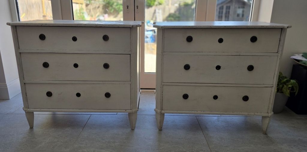 Pair Of Swedish 18th Century, Gustavian, Painted Chests Of Drawers photo Furniture