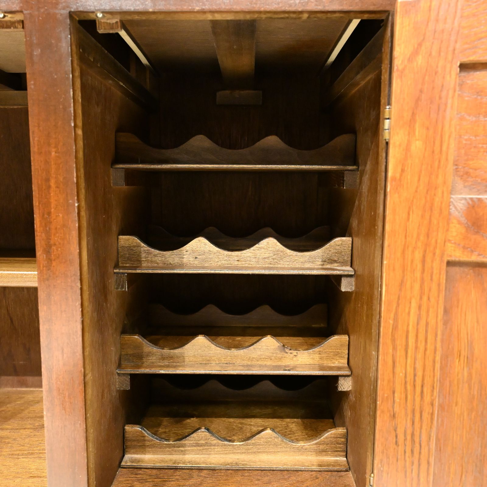 Furniture Old Charm Dresser Wine Rack Prince Of Wales Tudor Brown Finish Free Uk Delivery photo