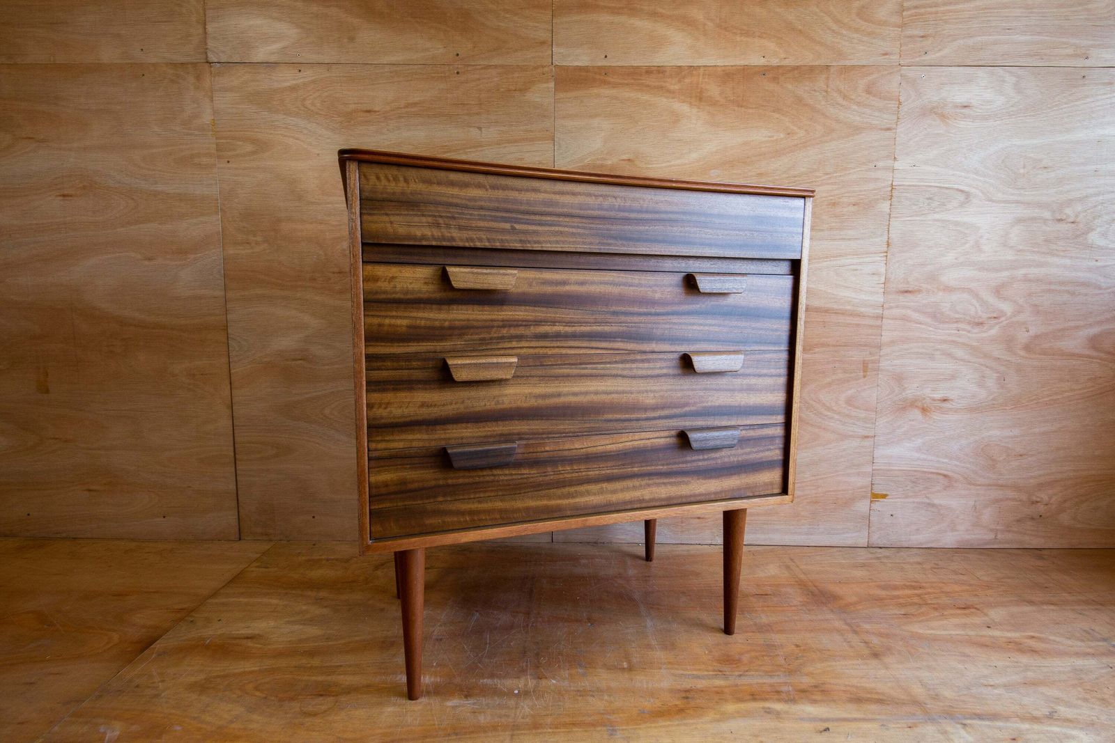 Vintage Uniflex Walnut Chest Of Drawers photo furniture