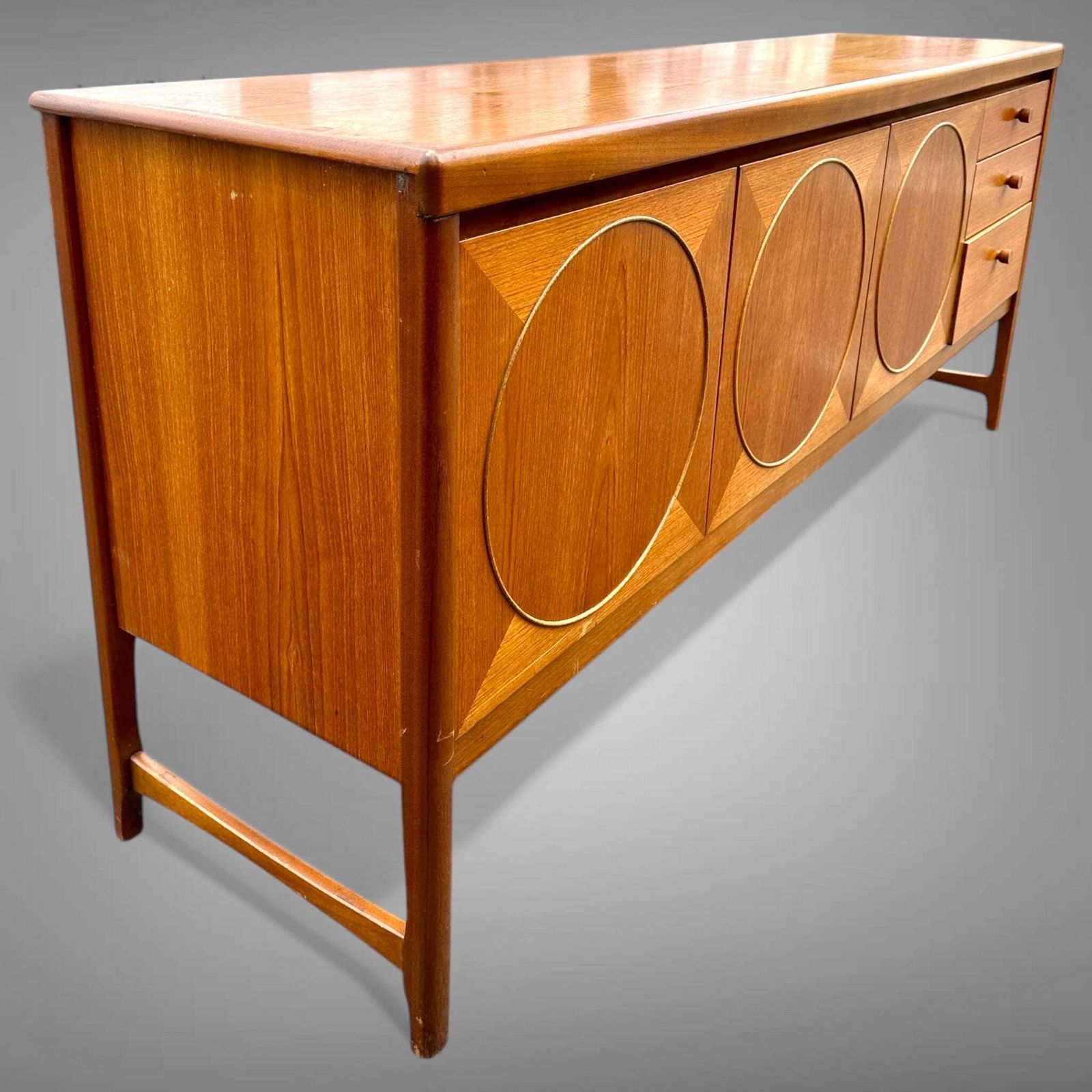 Beautiful Mid Century Danish Design Grained Teak Side Board/Console Designed By Patrick Lee Circa 1960