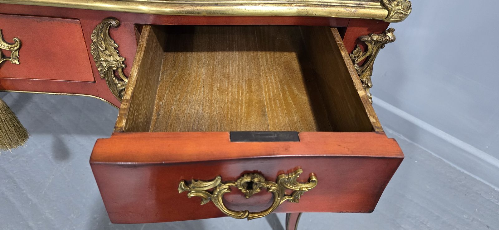 Outstanding Pair Of Red Laquered Bureau Plat Desks photo buy