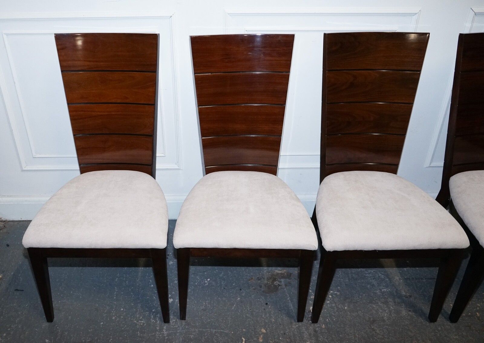 Set Of  10 Dining Art Deco Style Chairs By Giorgio Collection Italian Designer photo for sale