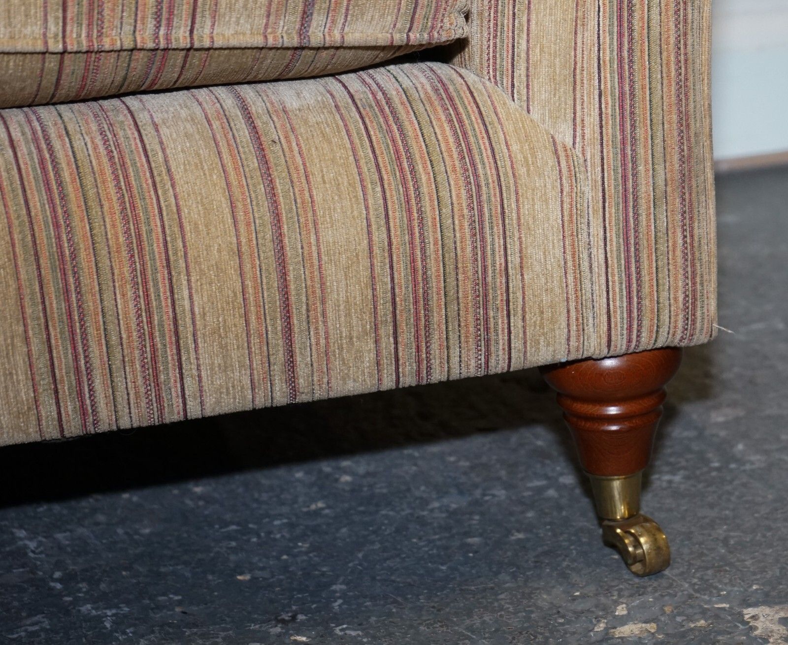 Vintage Parker Knoll Westbury 2 Seater Fabric Sofa With Castor Feet photo vintage