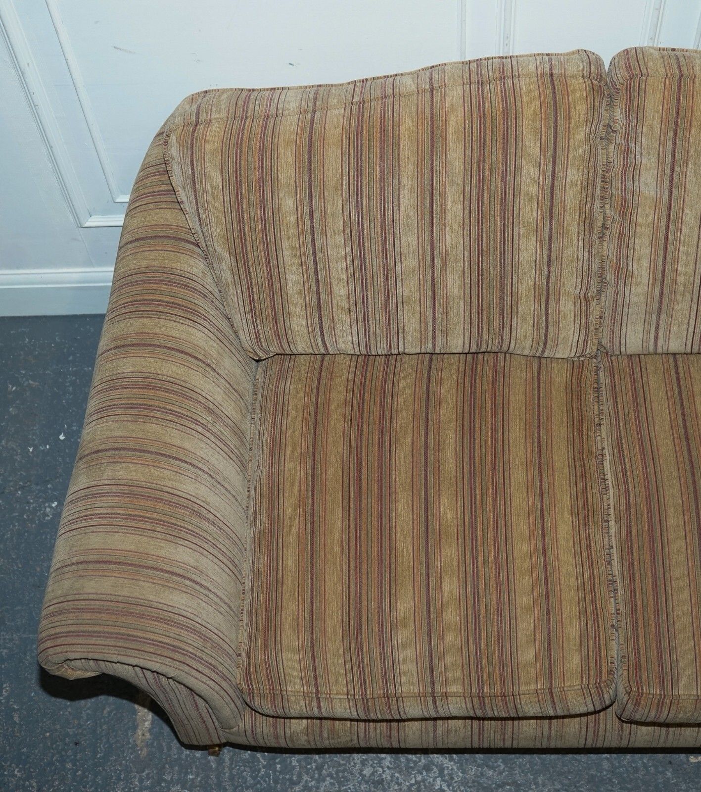 photo for sale Vintage Parker Knoll Westbury 2 Seater Fabric Sofa With Castor Feet