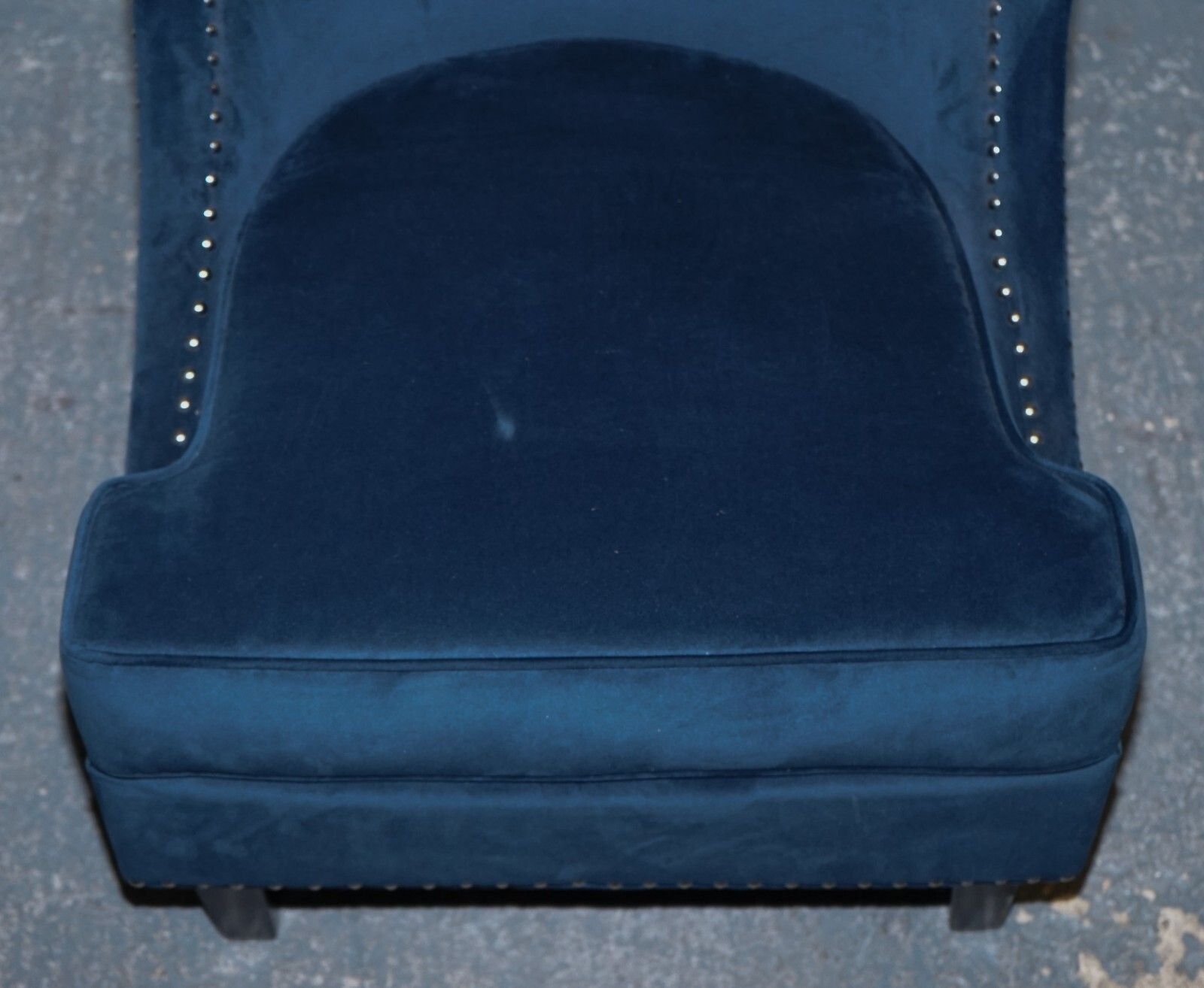 Cotswold Luxe Ex Showroom Navy Slipper Chair With Silver Stud Detail photo buy