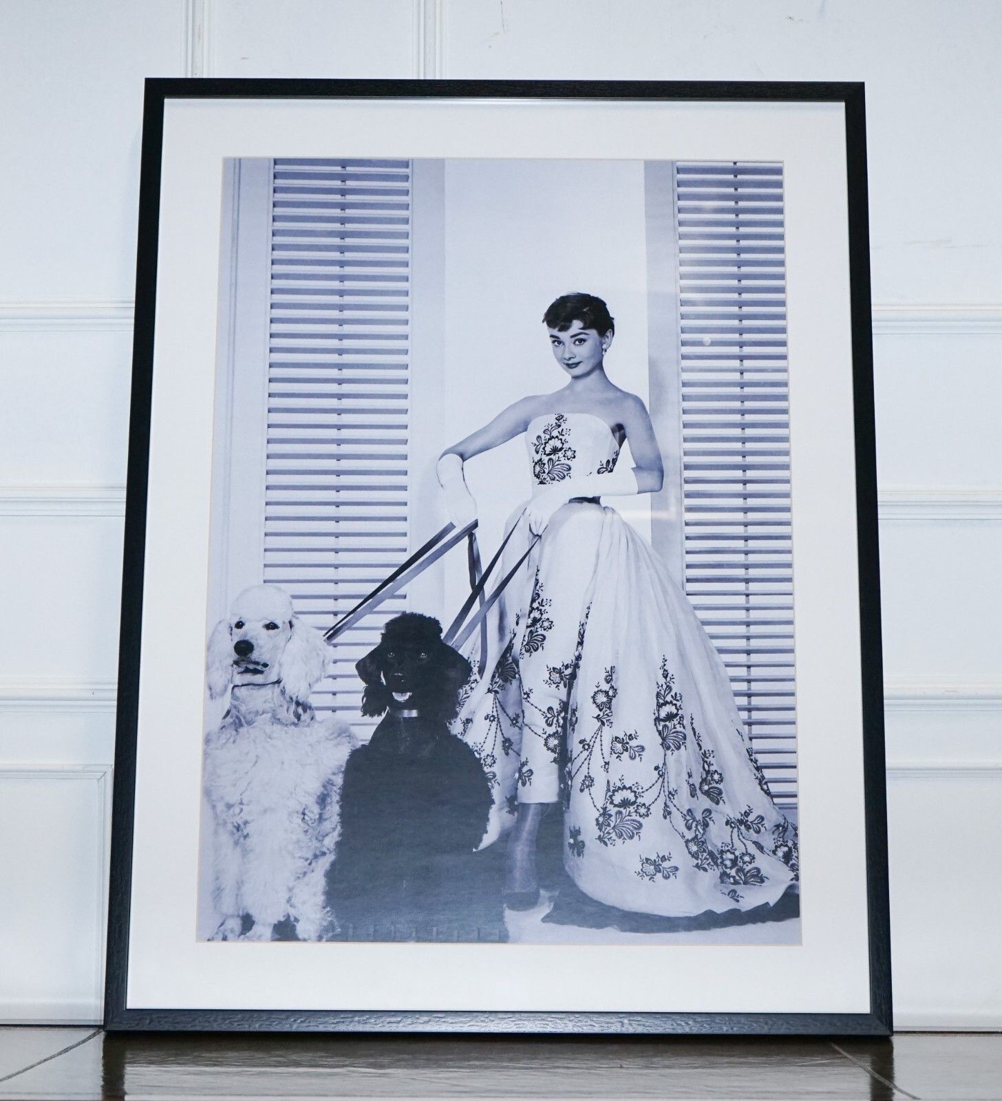 Framed Print Of Audrey Hepburn In The Silk Organdy Ball Gown photo furniture