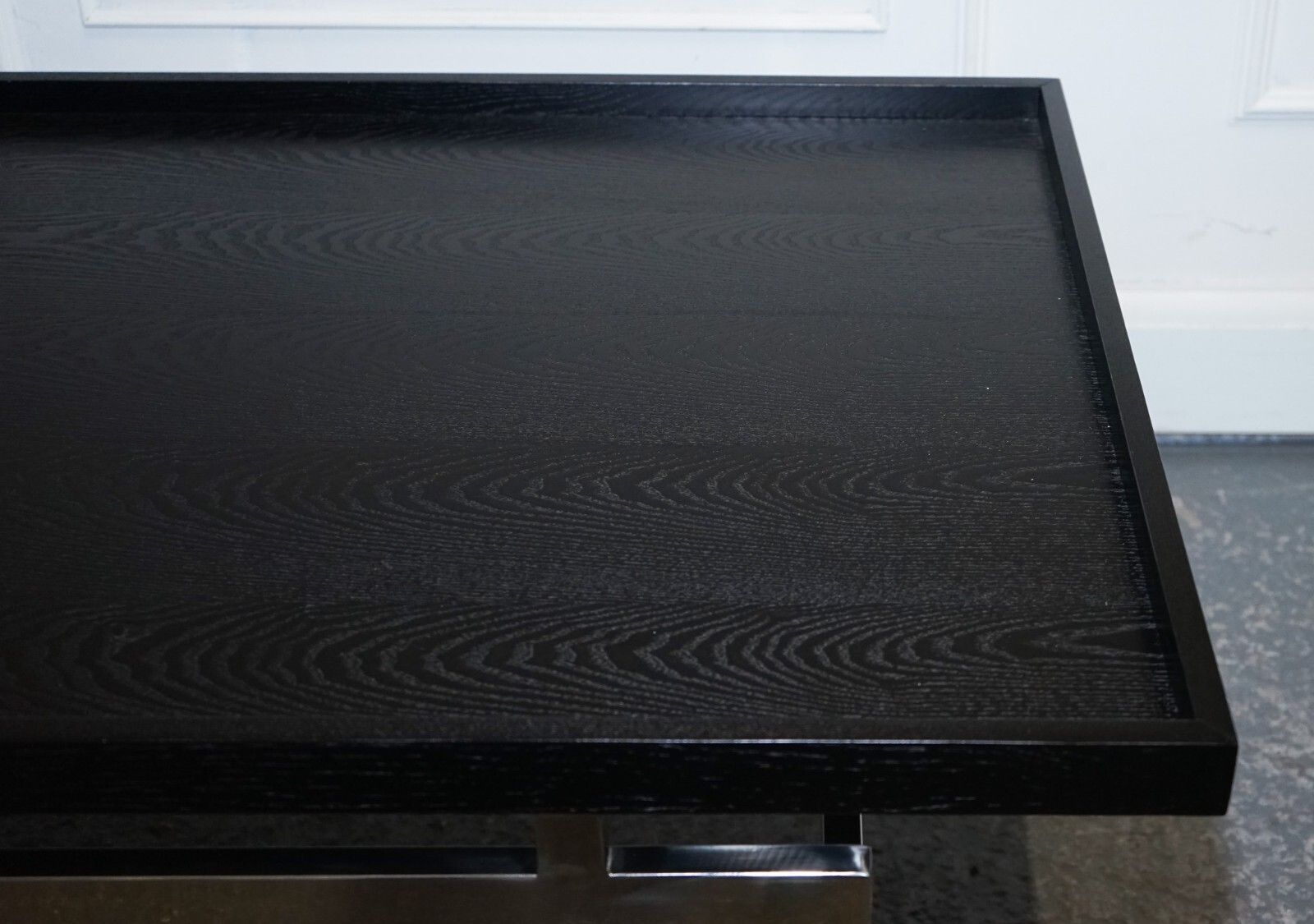 photo buy Casa Padrino Art Deco Style Black Top And Stainless Steel Coffee Table