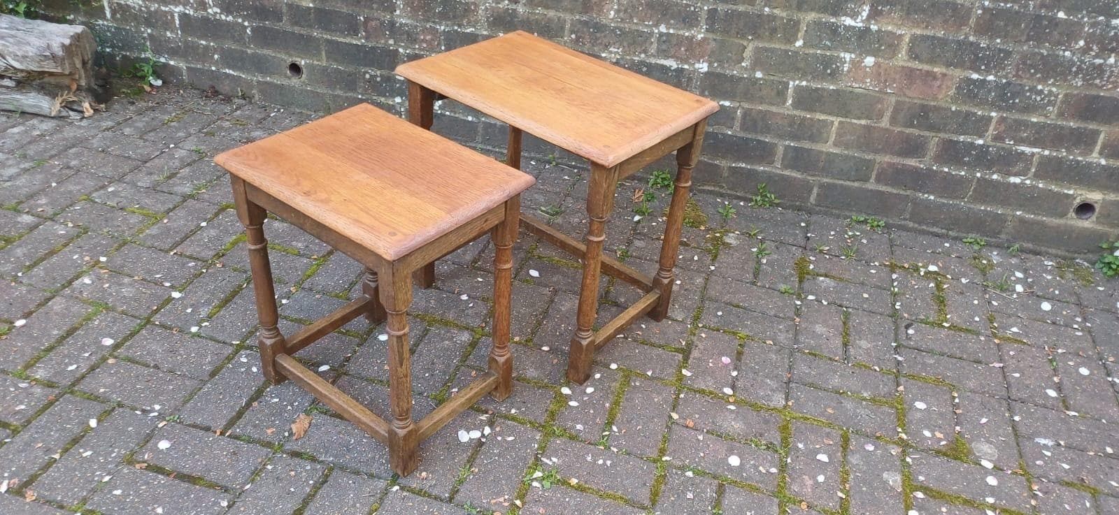 Meat Of Two Oak Tables, 1960s, Vintage photo for sale