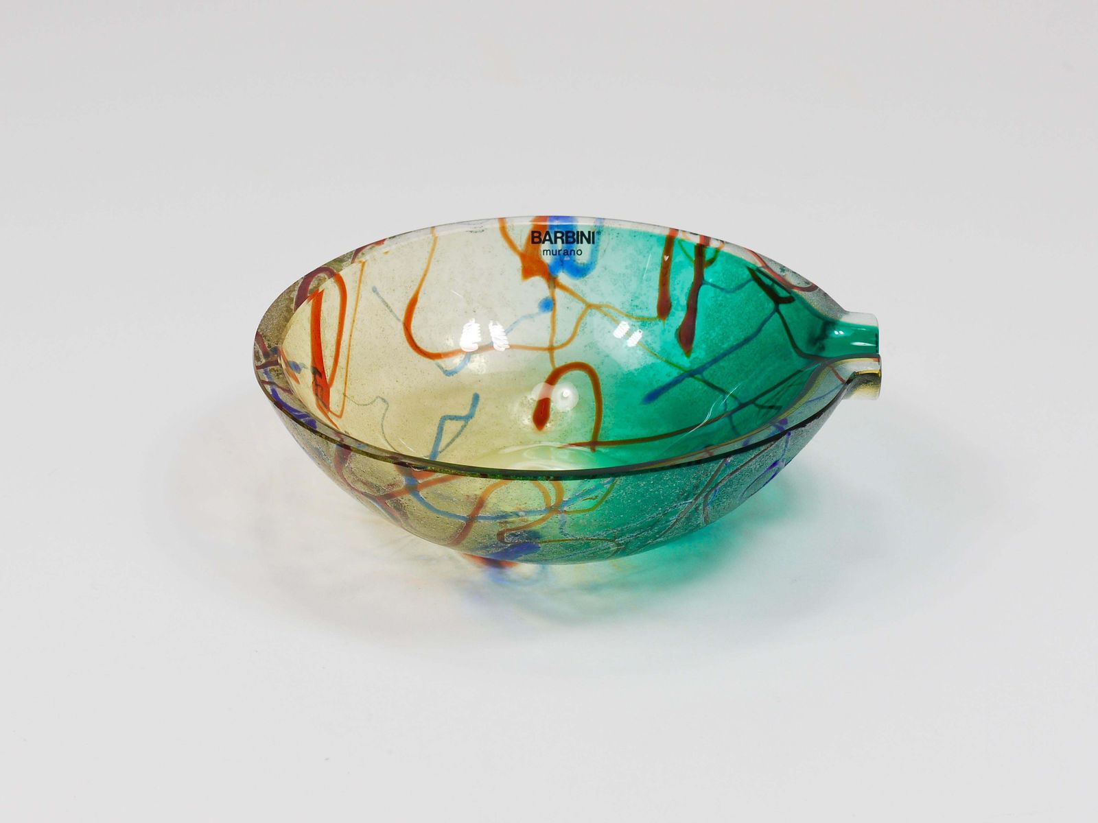 Alfredo Barbini Signed Murano Art Glass Bowl Or Ashtray, Italy, 1970s photo Home Decor