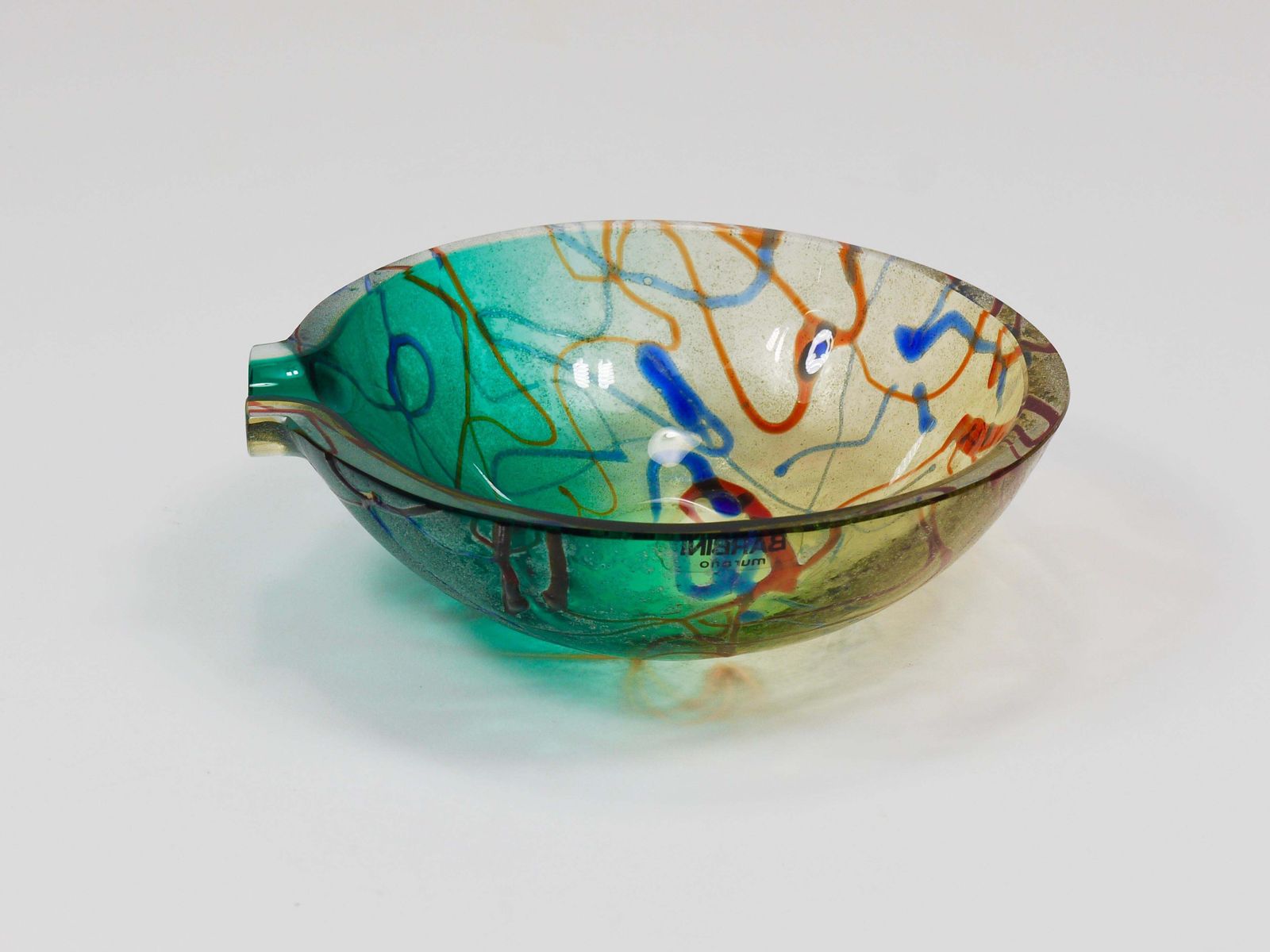 Alfredo Barbini Signed Murano Art Glass Bowl Or Ashtray, Italy, 1970s photo 489.0