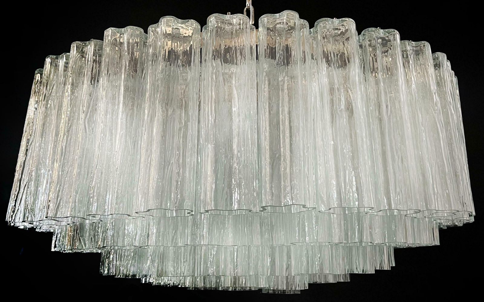 photo furniture Elegant Murano Glass Chandelier  101 Clear Tube Glasses