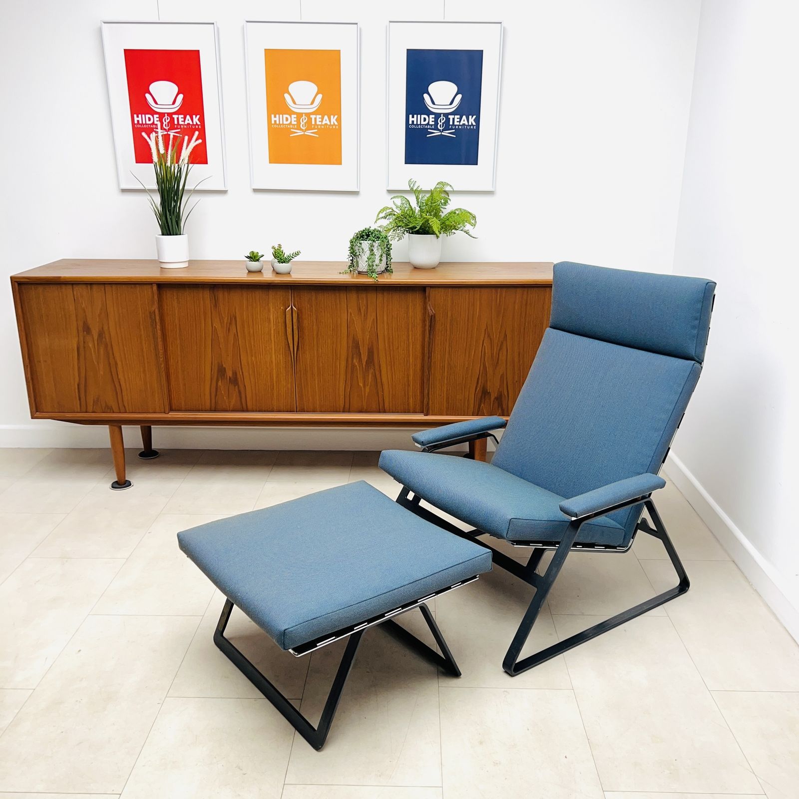 British Lounge Chair And Footstool By William Plunkett photo for sale