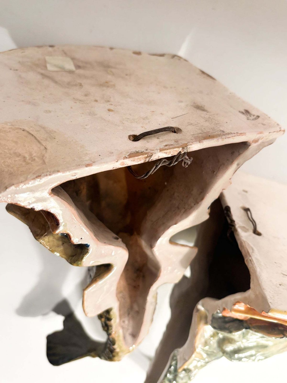 photo for sale Pair Of Ceramic Shelves From Central Italy In The Shape Of A Fish, 19th Century