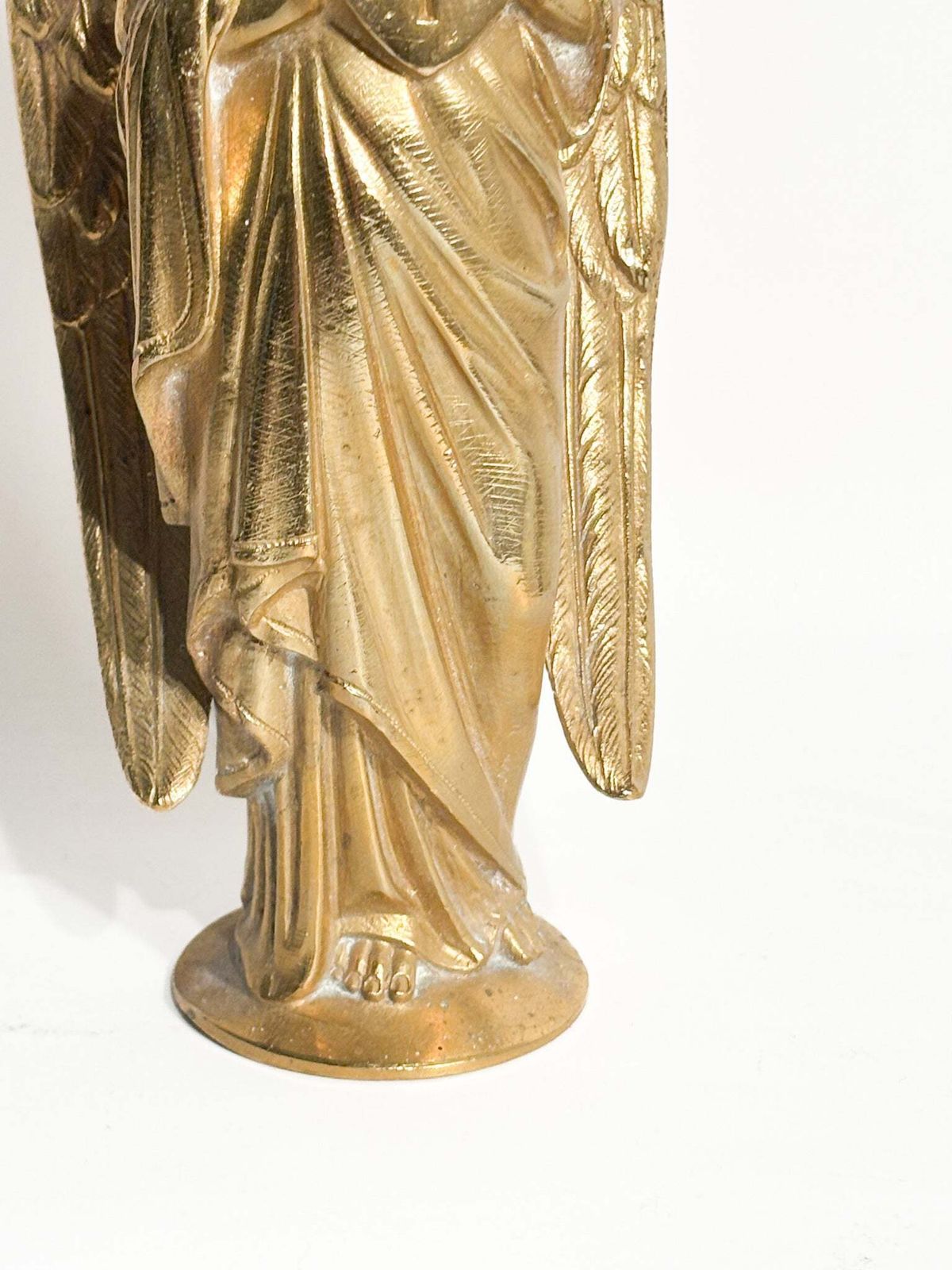 Single Candlestick With Angel In Gilded Bronze France 20th Century photo Home Decor