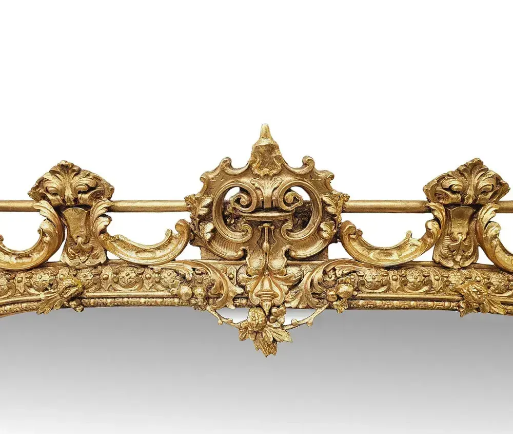 A Very Rare Large Size 19th Century Castle Or Country House Overmantel Mirror photo for sale