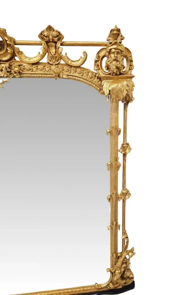 A Very Rare Large Size 19th Century Castle Or Country House Overmantel Mirror photo buy