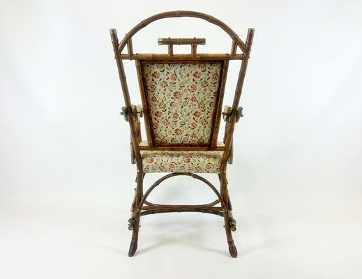 Austrian Art Noveau Bamboo Side Chair, 1900s photo Furniture