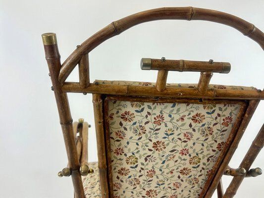Austrian Art Noveau Bamboo Side Chair, 1900s photo vintage
