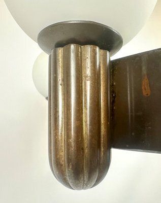 Arts And Crafts Bronze 6 Arm Chandelier, 1910s photo vinterior