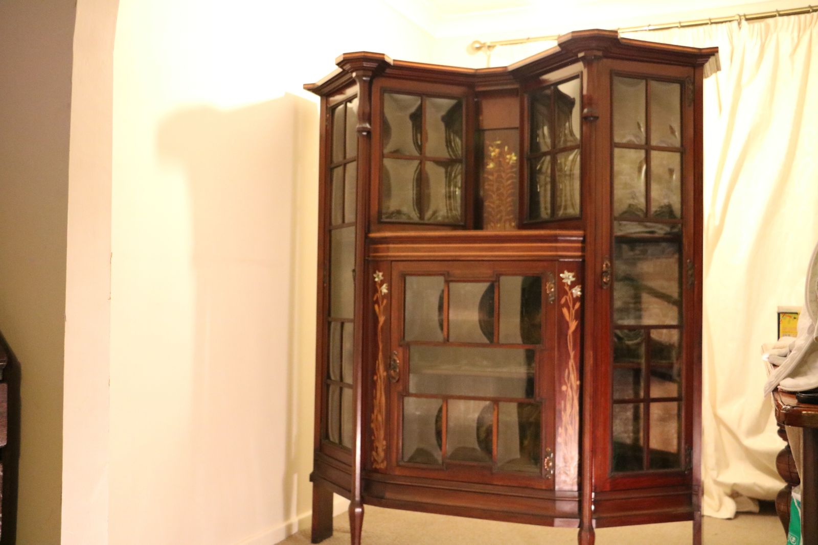 Arts And Crafts Period Mahogany Display Cabinet Shapland & Petter Of Barnstaple Circa 1900 photo Furniture