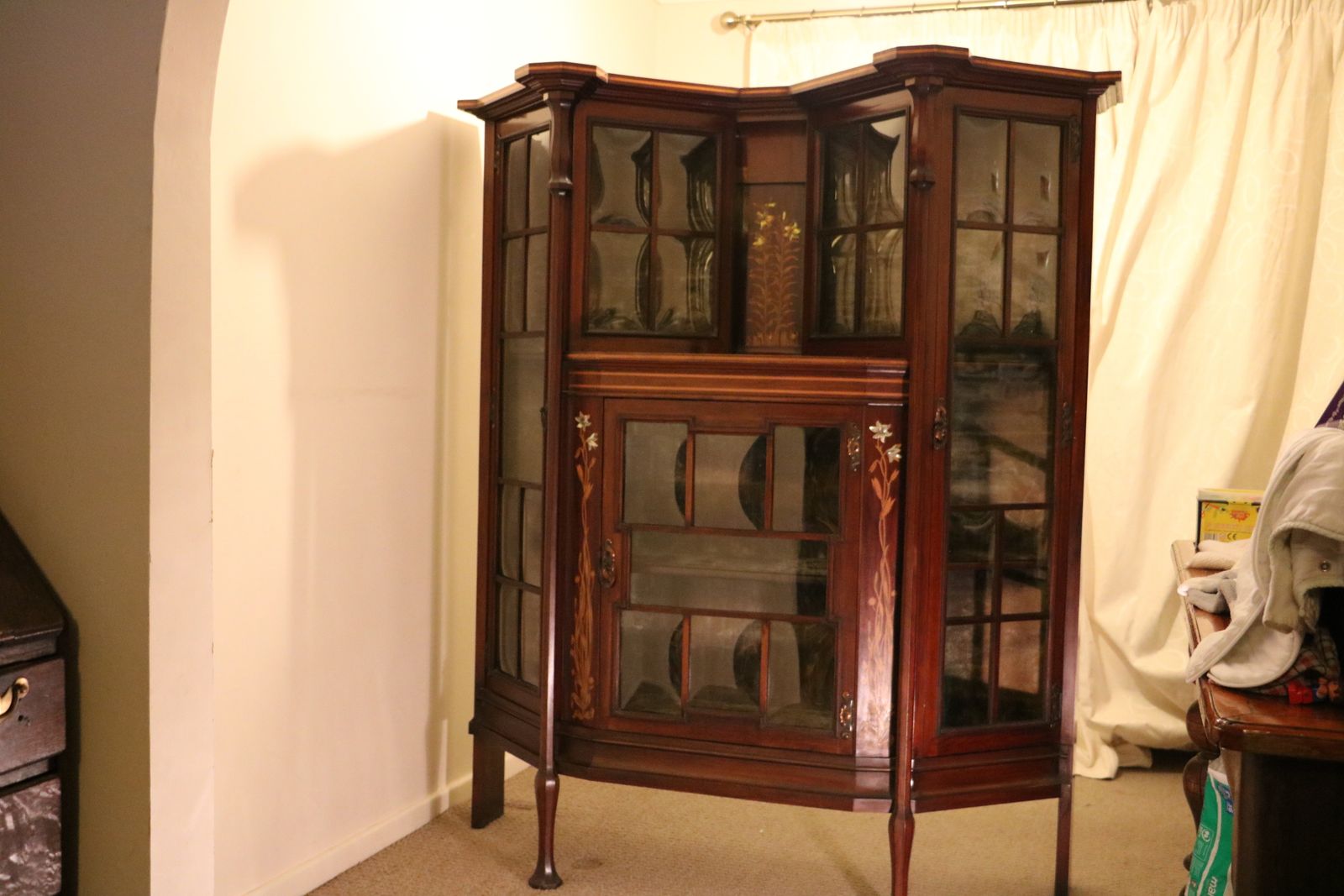 Arts And Crafts Period Mahogany Display Cabinet Shapland & Petter Of Barnstaple Circa 1900 photo 1995.0
