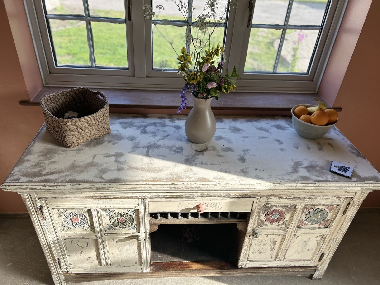Upcycled Lambs Of Manchester Oak Cabinet photo for sale