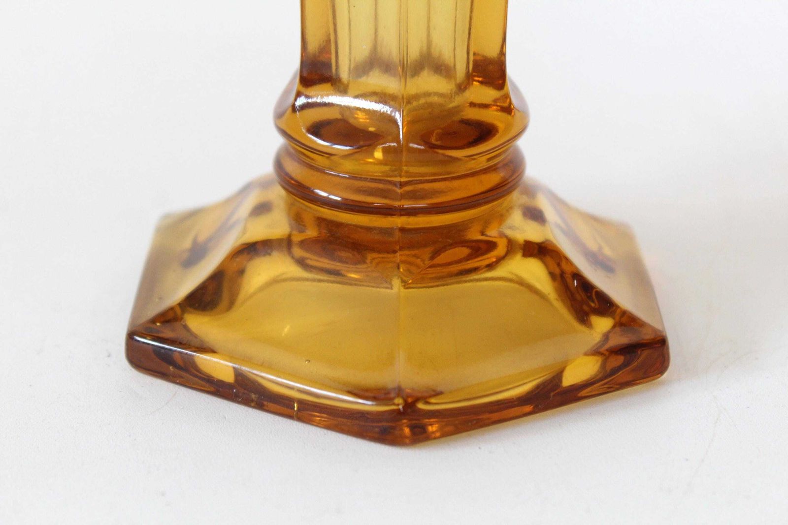 Art Deco Val Saint Lambert (Vsl) Amber Glass Vase, Charles Graffart Belgium, Tulip Vase, Signed, Model American 1935, Luxval Series photo Home Decor