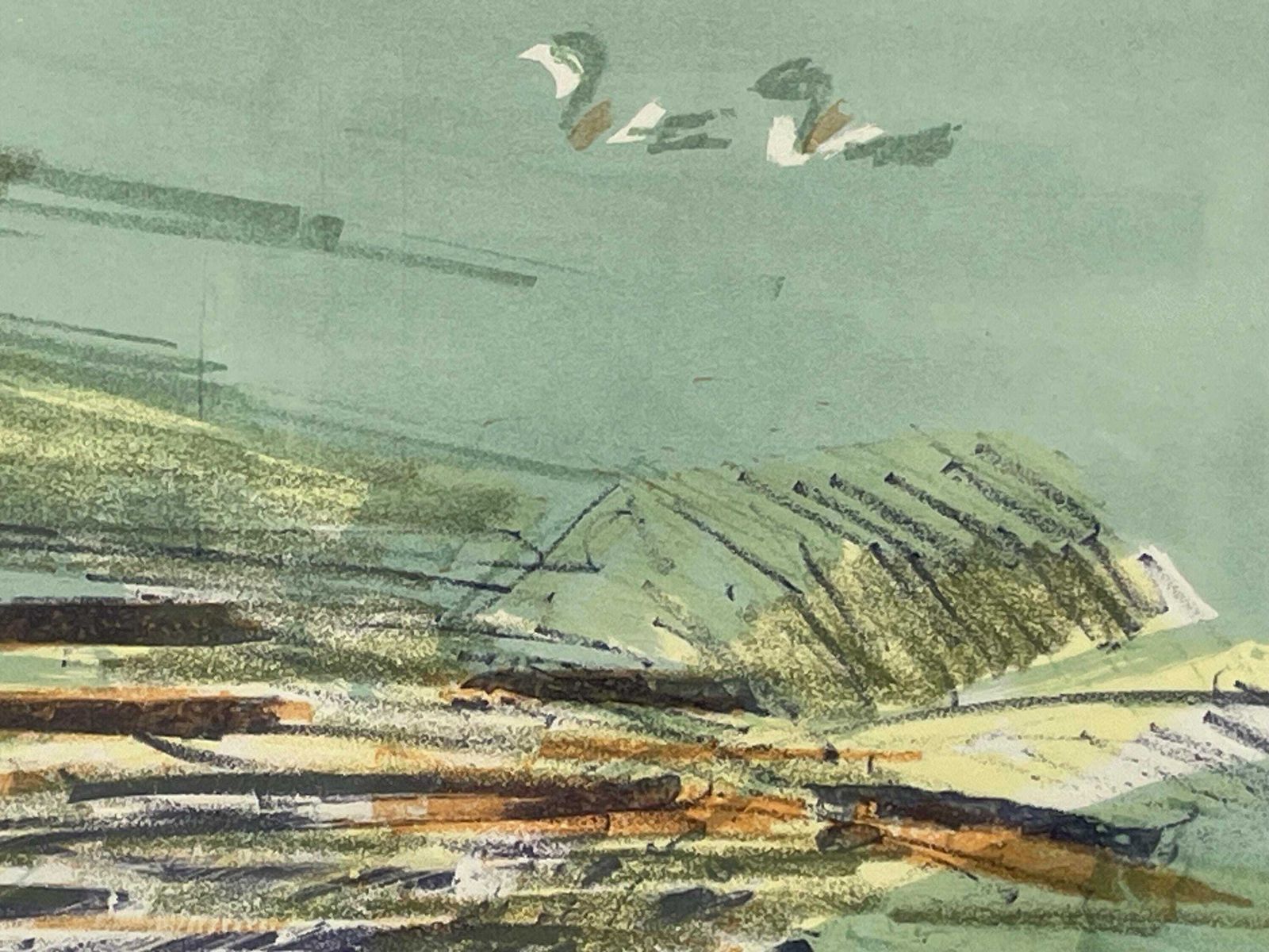 Vintage Danish Lithographic Print From 1982 By Jens Uffe Rasmussen (B. 1948)   Abstract Expressionist Art By Renowned Artist From Denmark photo buy