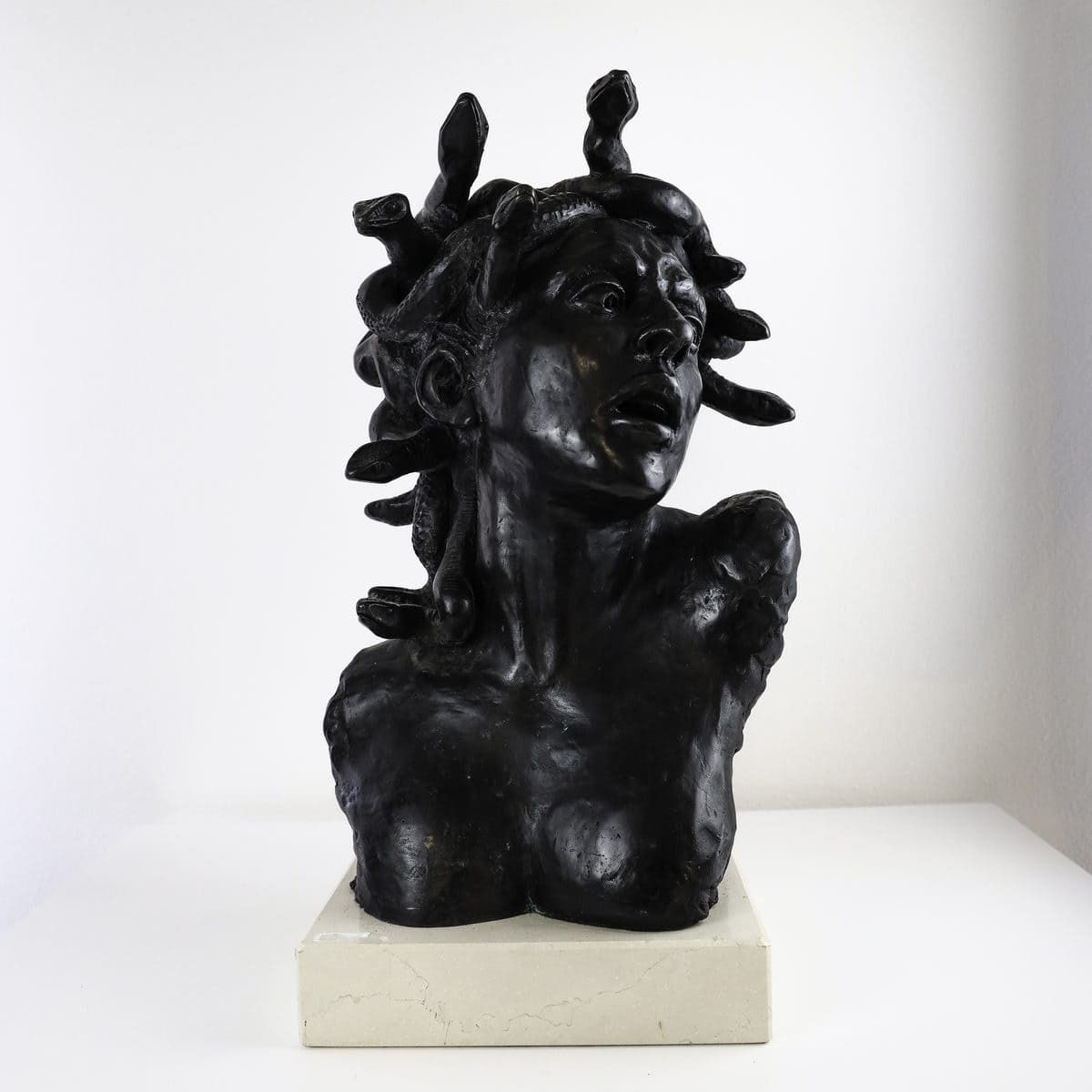 Lost Wax Bronze Sculpture, 20th Century, Head Of Medusa