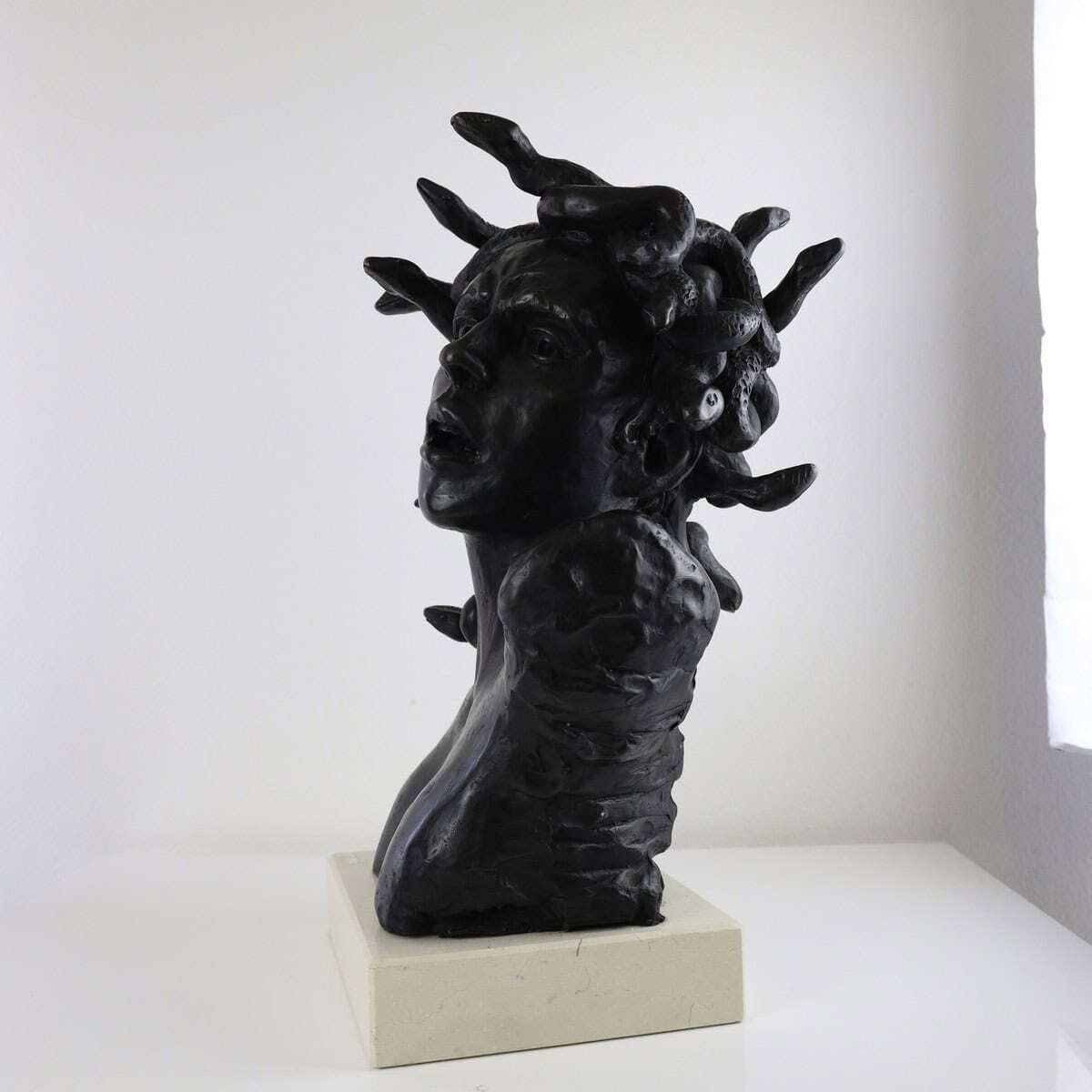 Lost Wax Bronze Sculpture, 20th Century, Head Of Medusa photo vinterior