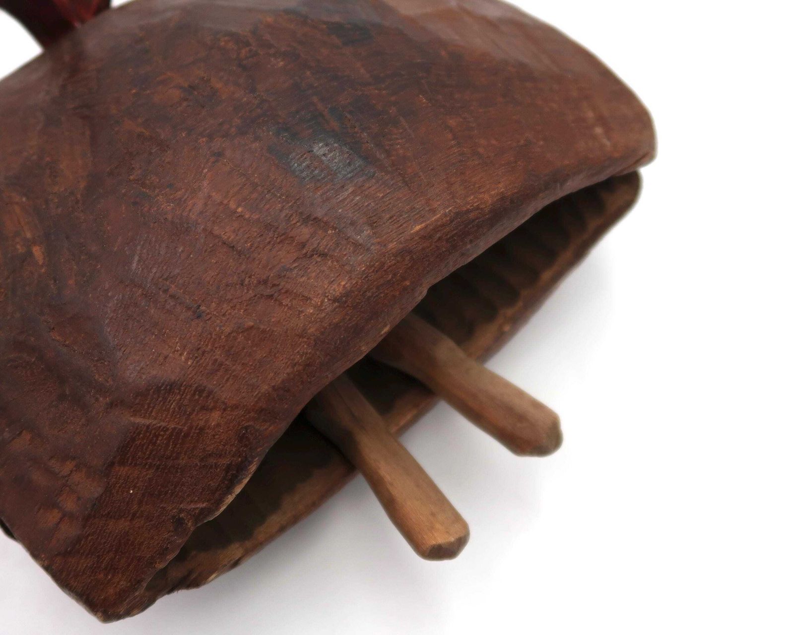 Fork Wooden Animal Bell, 1980s / Wabi Sabi Home Decor photo for sale