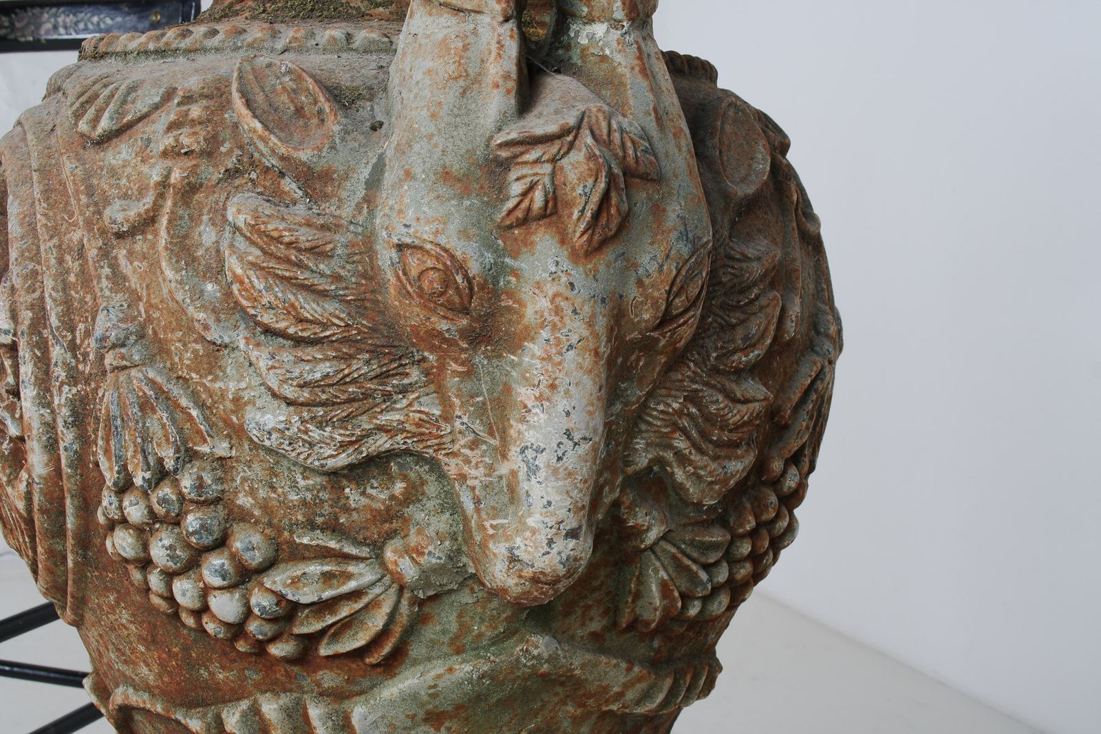 photo for sale Outstanding Large Scale Decorative Cast Iron Victorian Garden Urn Feature