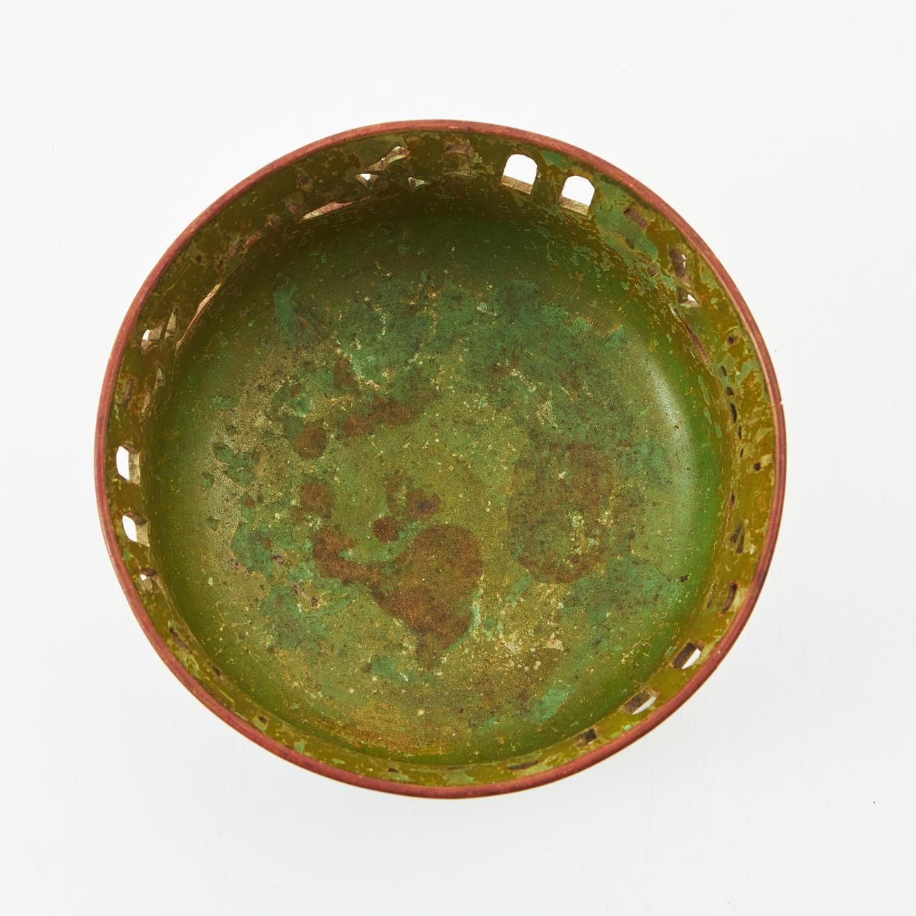 Art Nouveau Nut Bowl With Openwork And Painted Decoration, Early 20th Century photo Home Decor