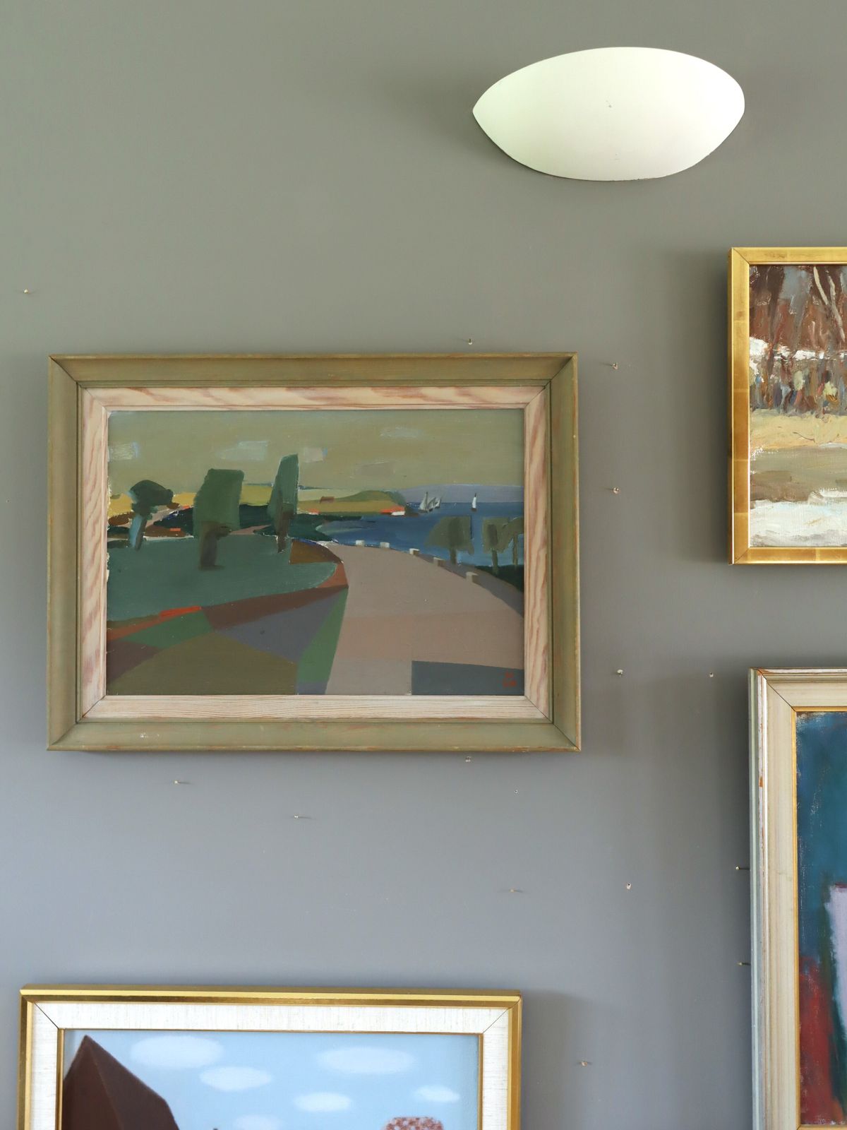 Coastal Curve, Oil Painting, Mid 20th Century photo furniture