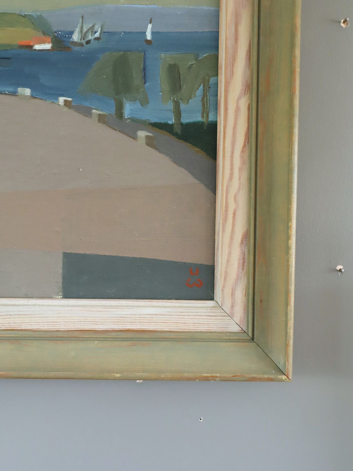 Coastal Curve, Oil Painting, Mid 20th Century photo vinterior