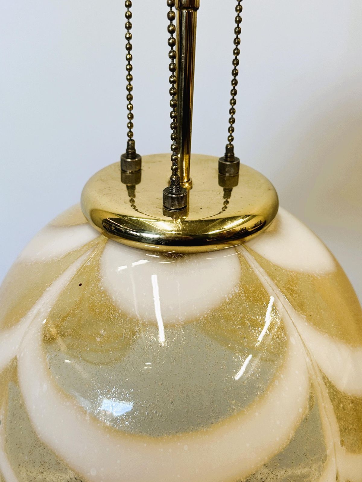 Venetiaanse Murano Gestreepte Kunstglazen Hanglamp Fazzoletto, Italië, Jaren 1970 photo buy