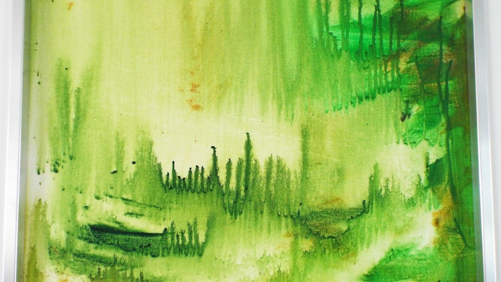Abstract Landscape Painting River Cave Decor Framed Original Art James Lucas photo Art