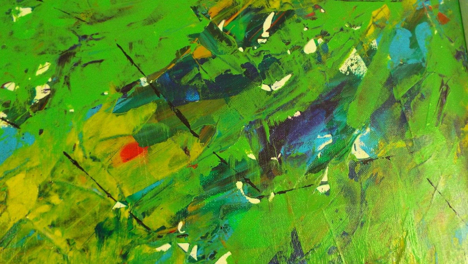 Original Abstract Landscape Painting Tropical Forest Framed James Lucas photo 190.0