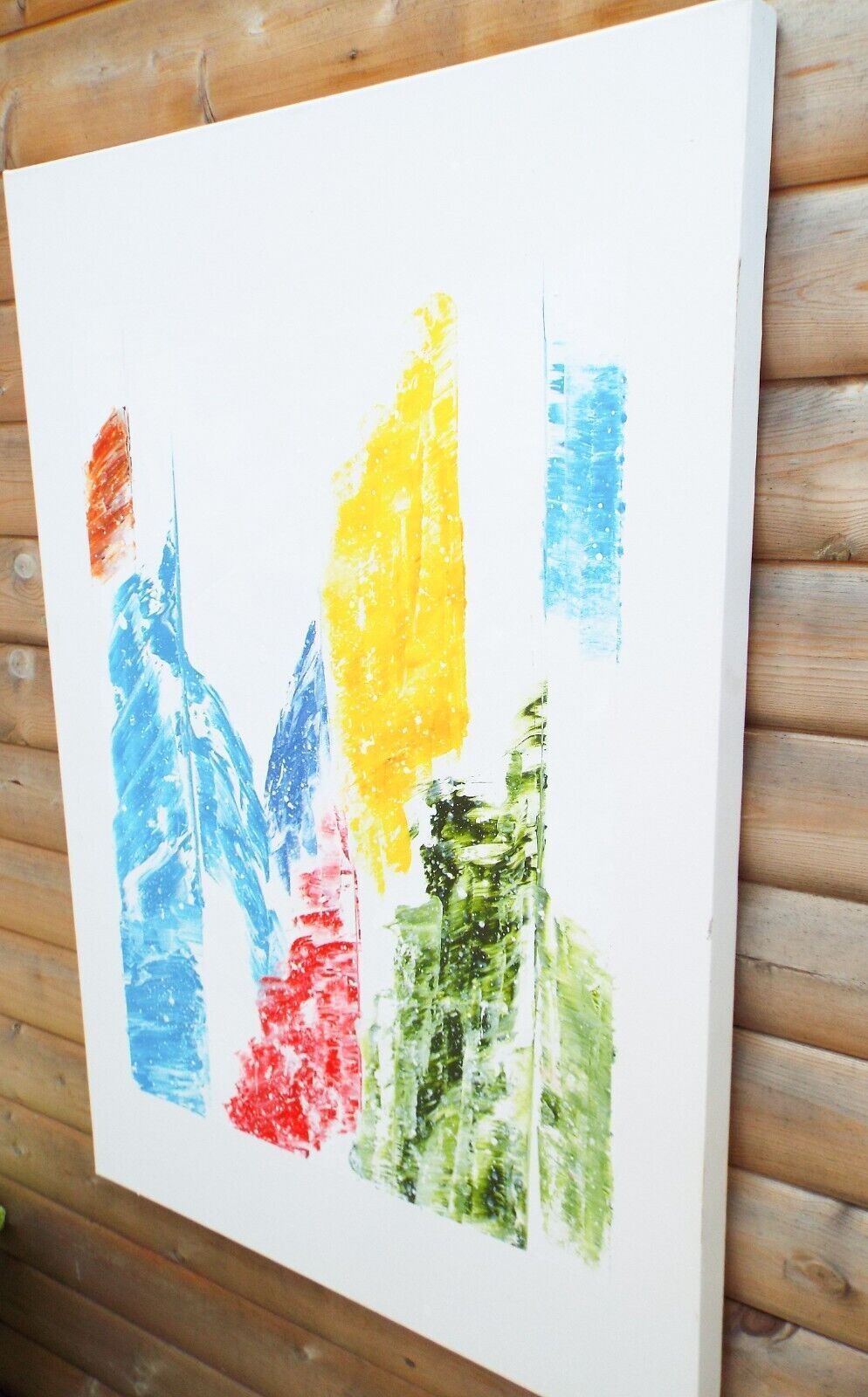 Large Abstract Sailing Nautical Sail Boats Painting Signed  James Lucas 70x100cm photo Art