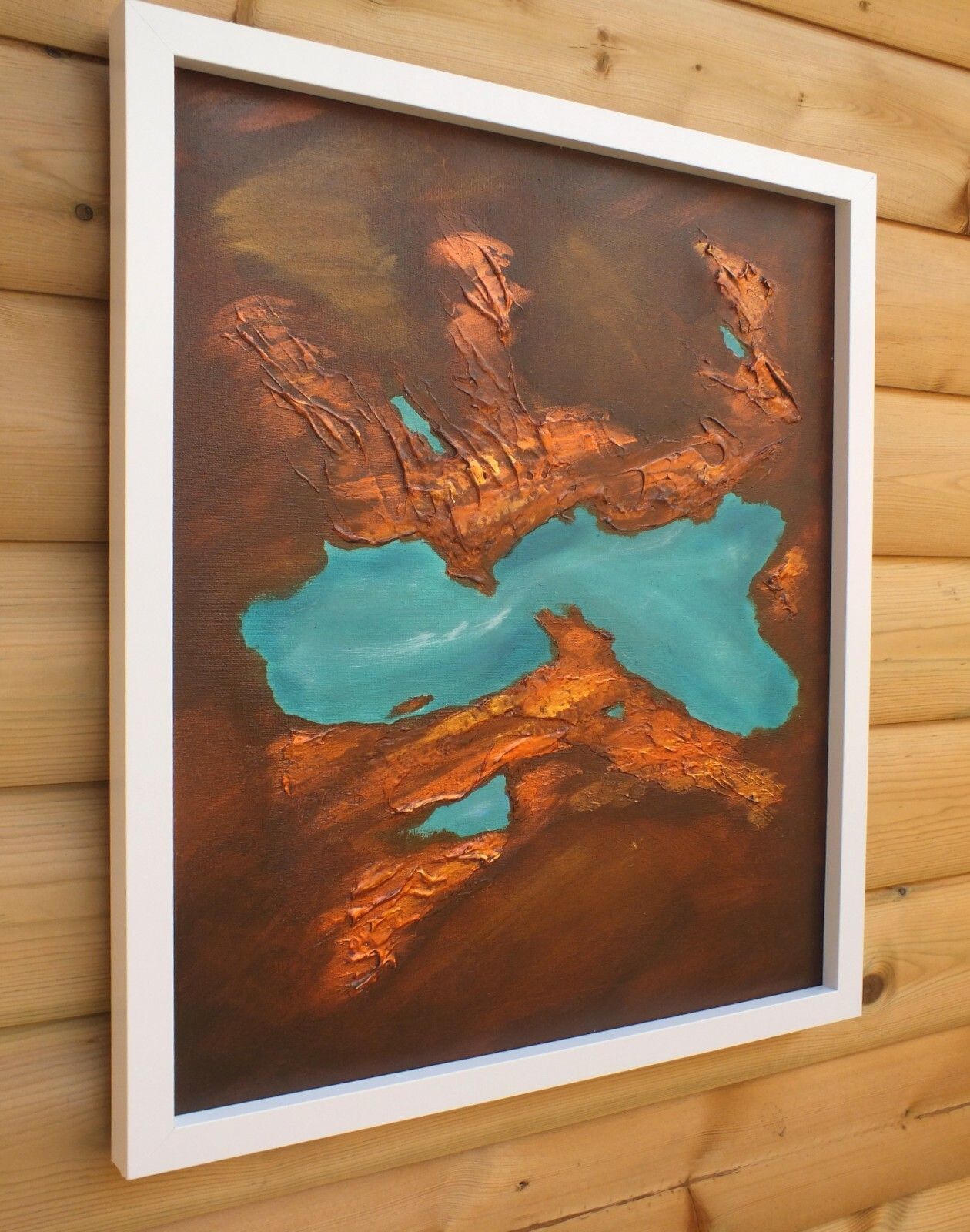 Original Abstract Painting James Lucas, Mineral Deposits, Framed James Lucas photo Art