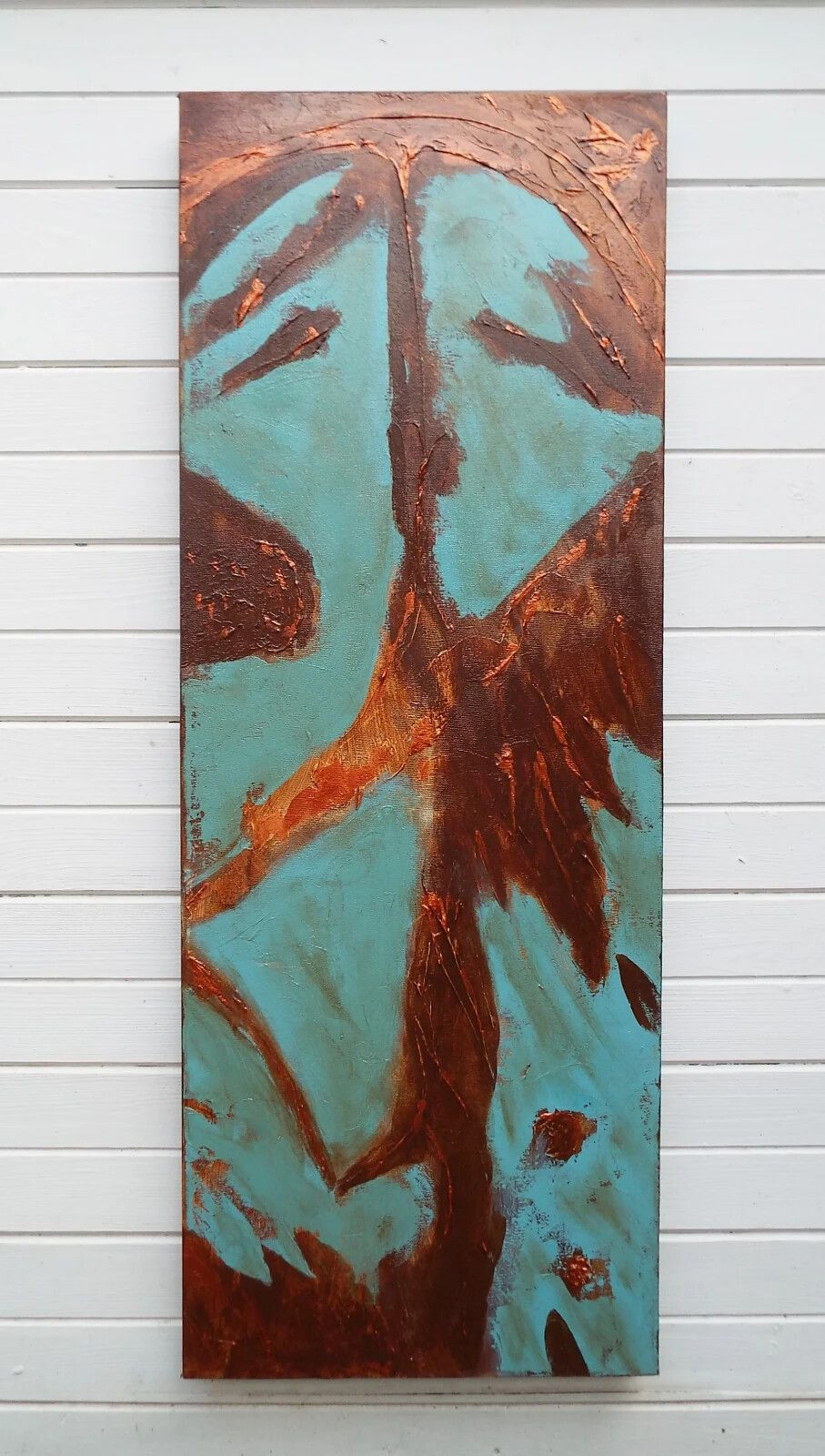 New Original Abstract Figurative Painting Broken Abstract  James Lucas 80x30cm