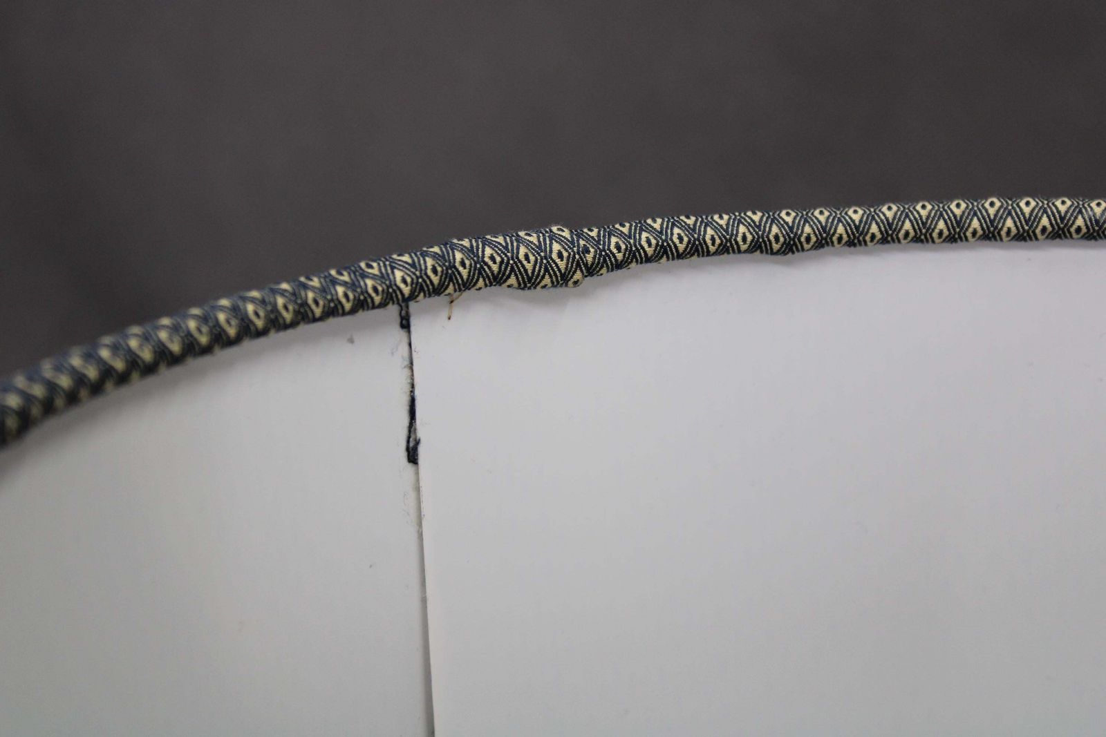 photo for sale 1970s Italian Veart Glass Table Lamp With Fabric Lamp Shade