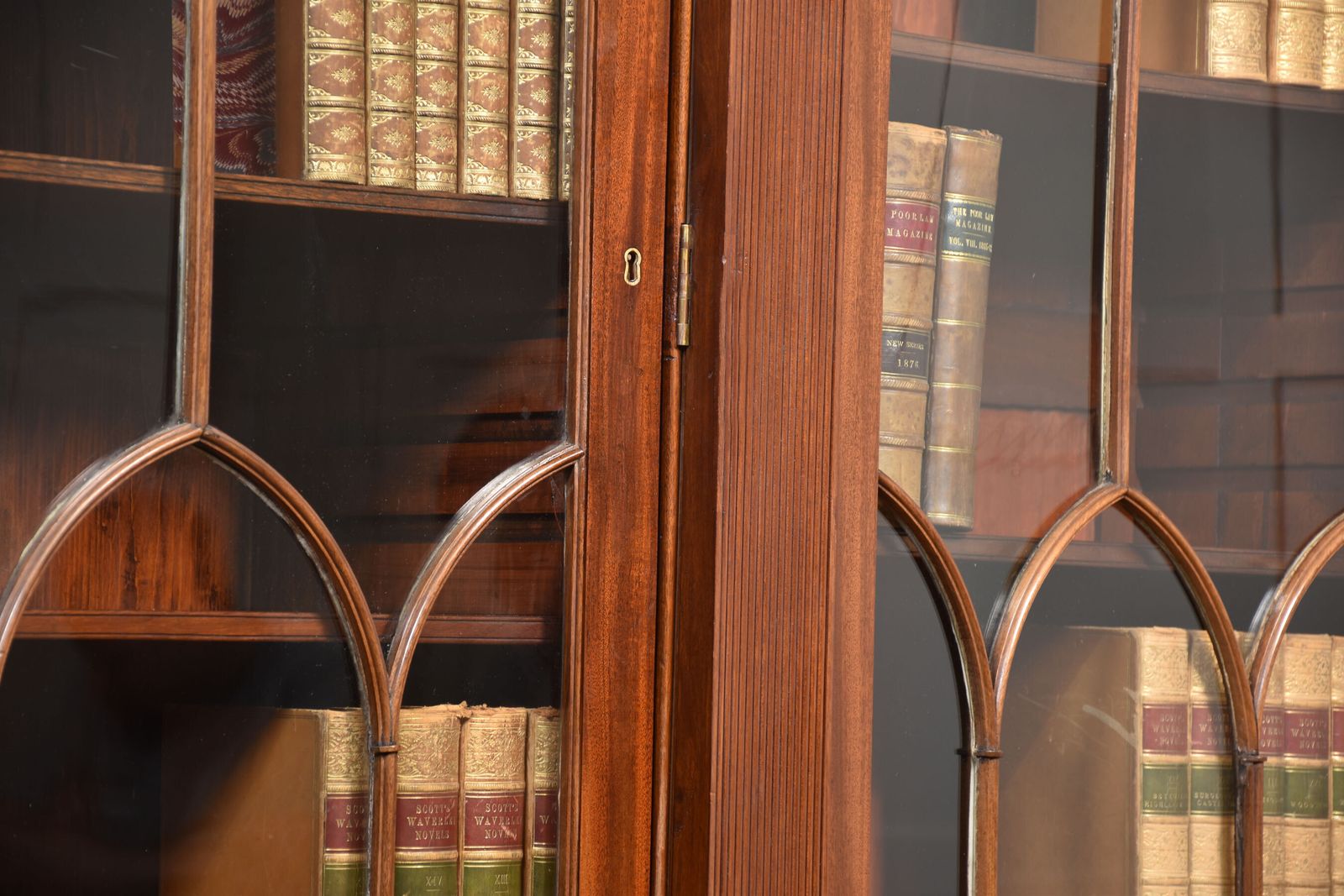 Regency Mahogany Library Bookcase photo vintage