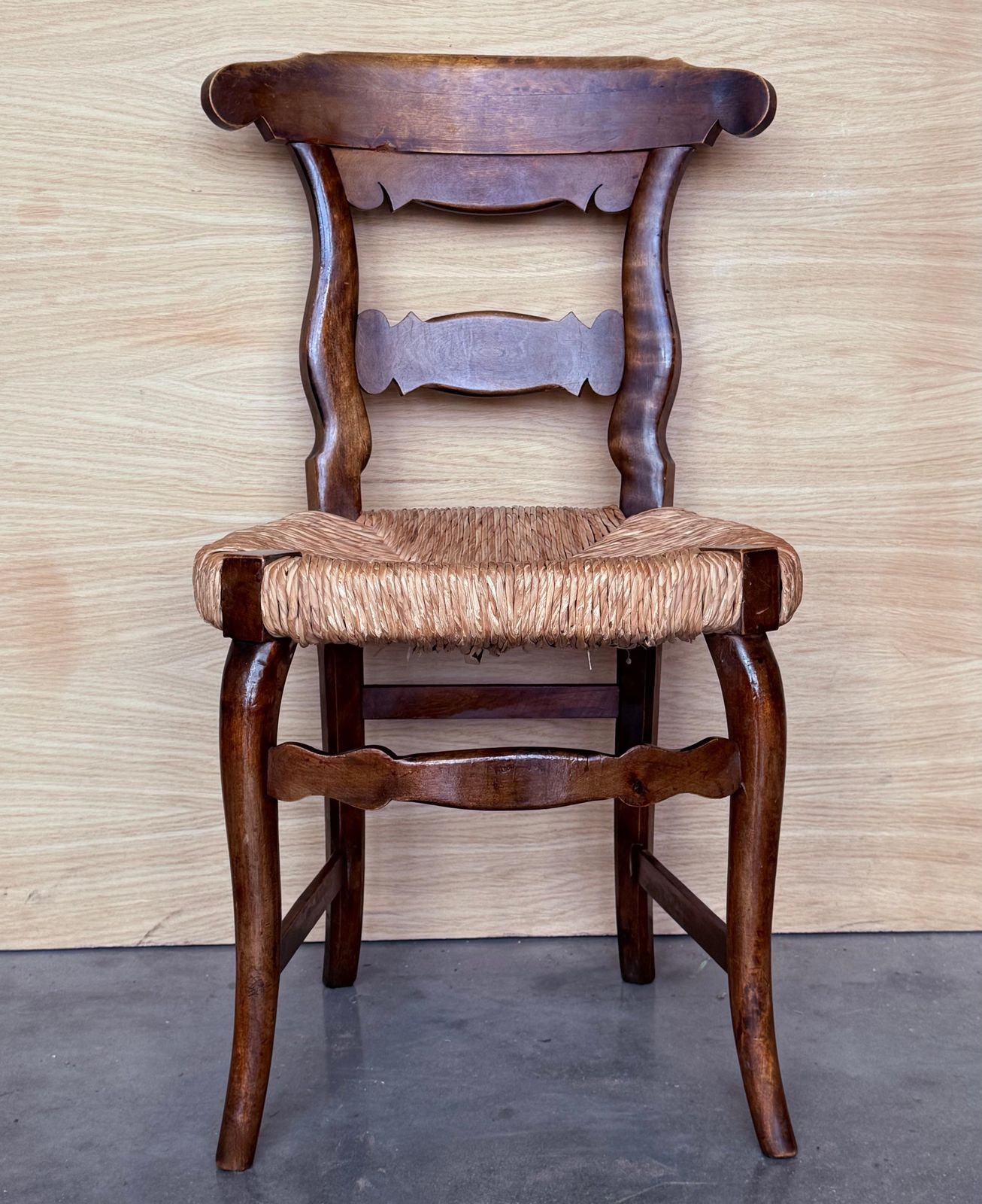 photo for sale 19th Set Of Six Spain Dining Chairswith Wide Cane Seats