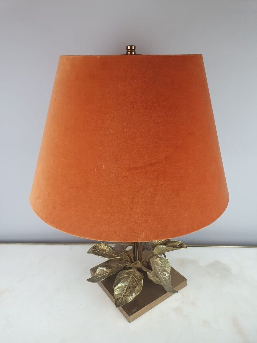 1970s Bronze Lamp With Reed Decor In The Style Of Maison Charles photo vinterior